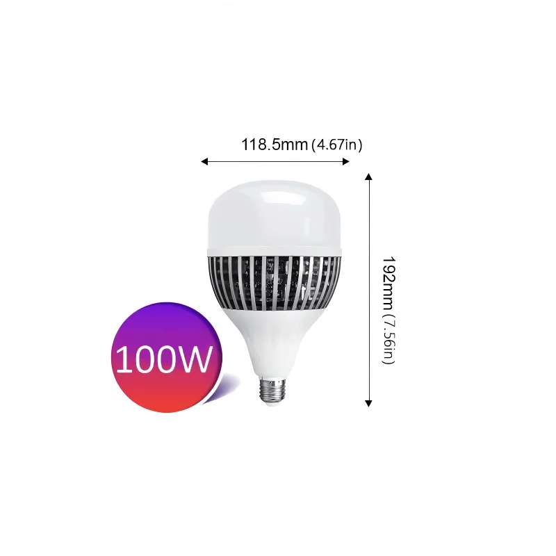 100W E27 LED Lamp 220V Super Heldere Grote Maat 11x20cm Spaarlamp voor Thuis garage Magazijn Kantoor Verlichtingsarmatuur