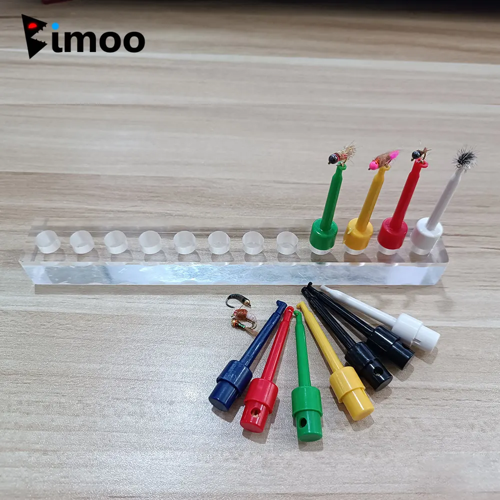 Bimoo Acrylic Fishing Flies Display Stand Fly Holder Clips Storage ...