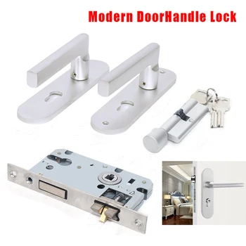 Highquality Security Anti-theft Multifunction door lock Indoor Living Room Mechanical Vintage door Lock Door Handle Lock set 5