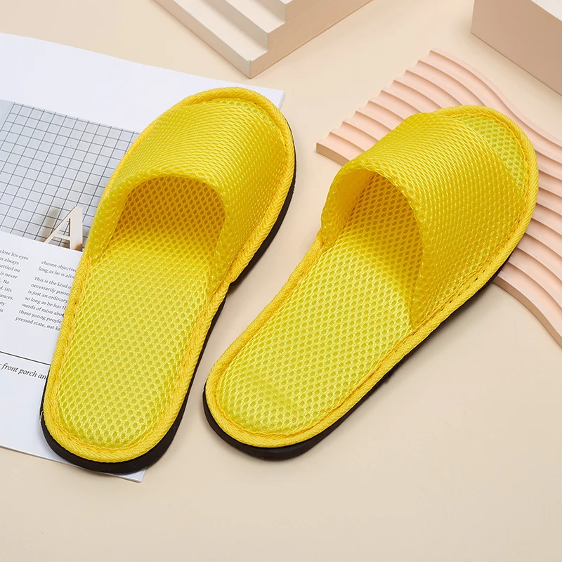 Mesh Slippers Multicolor Hotel Homestay Travel Mens Womens Indoor Eva Soft Bottom Slippers Open Toe Home Size 36-42