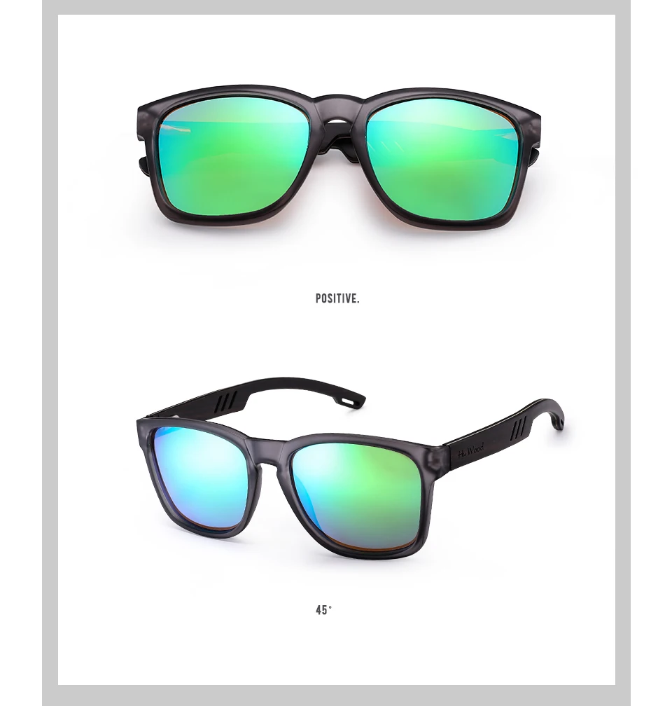 HU WOOD Markendesign-Sonnenbrille für Männer, handgefertigte Sonnenbrille aus Zebraholz, polarisierte Gläser, Fahrschutz, UV400, GR8011 – Detail 7