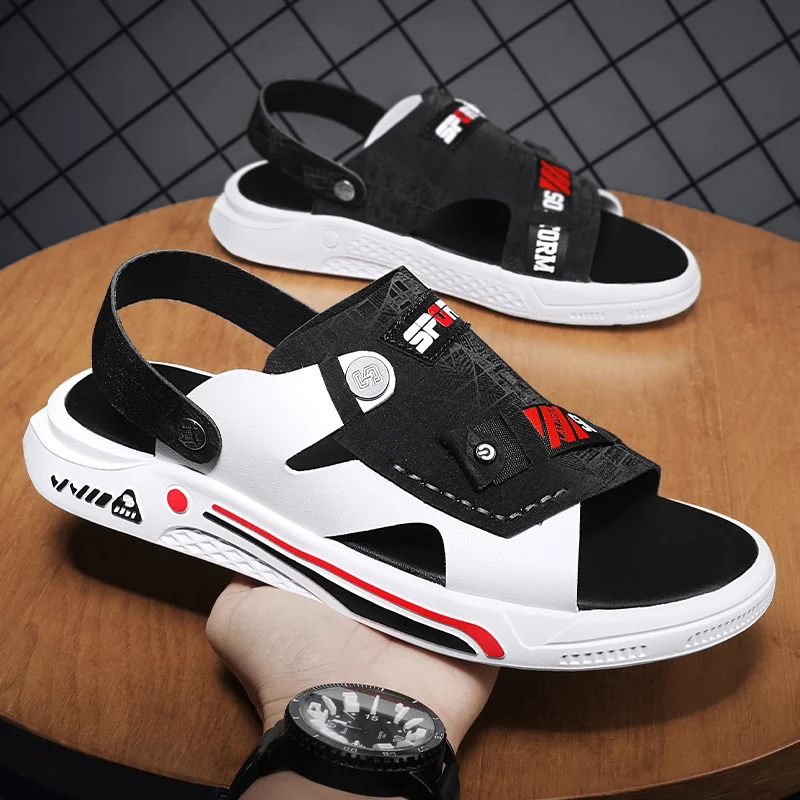 Men Sandals Slippers Leather Casual Outdoor Beach Slides Summer Male Shoes 2 Wear Flip-Flops Walking Fisherman leather sandals fashion sandals beach sandals