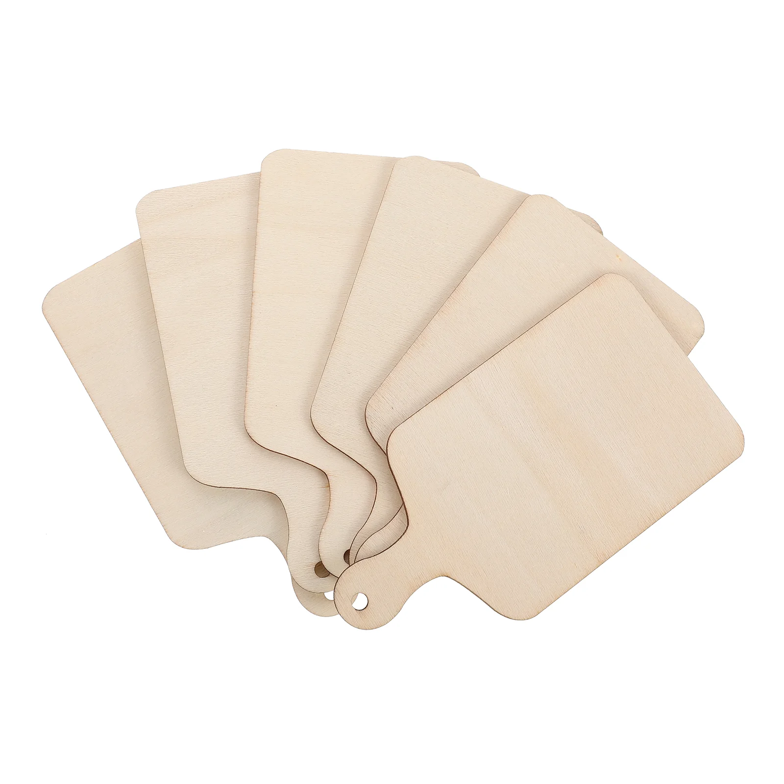 6 Pcs DIY Wooden Cutting Board Table Coasters Crafting Chopping Boards Bread Trays Poplar Plywood Blank Child Unfinished Mini