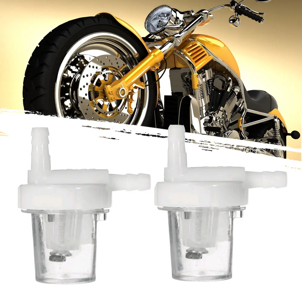 

2Pcs Motorcycle Clear 6mm 1/4" CNC Gasoline Fuel Oil Filters Petrol Inline Fuel Filter Hose Universal Motorcycle Accessories