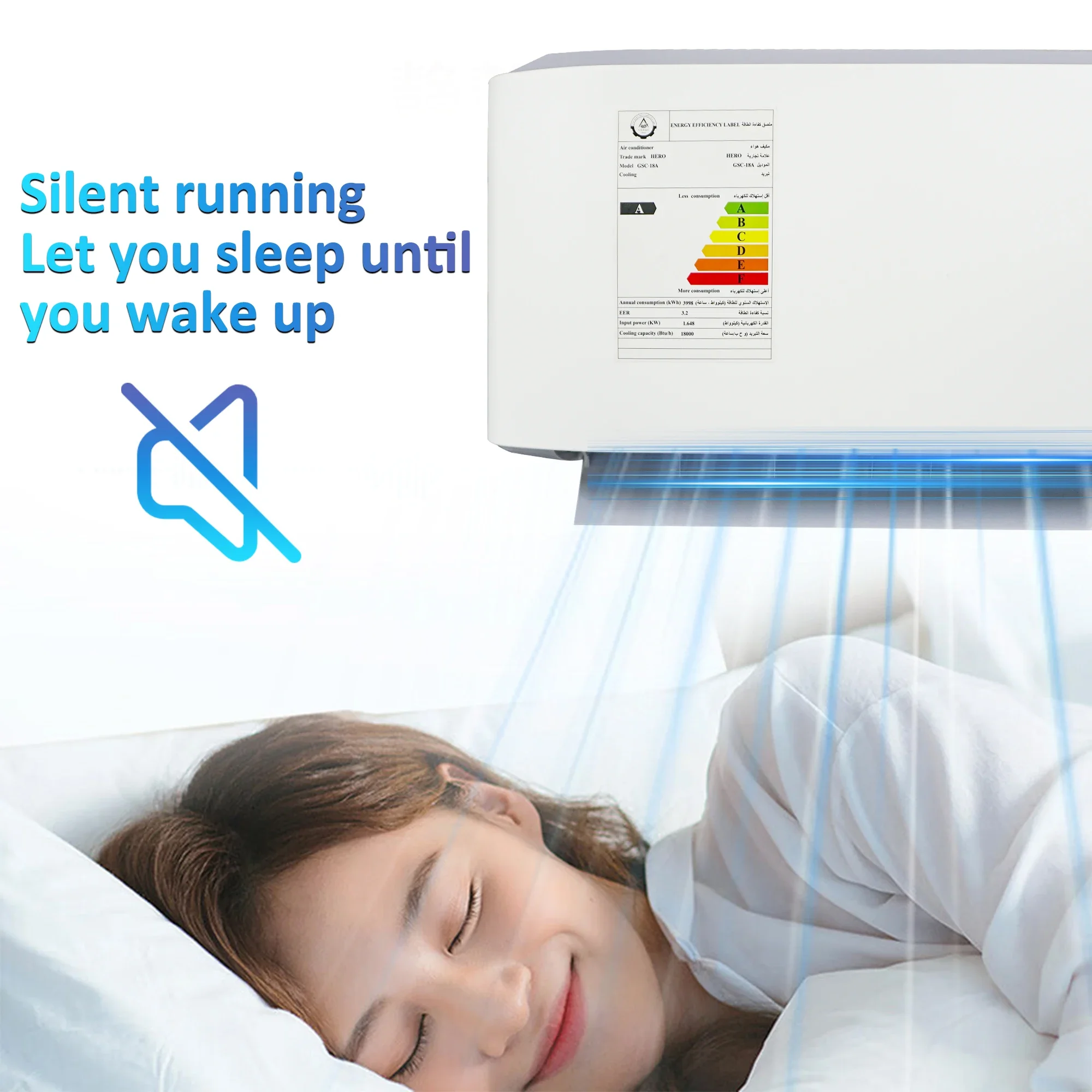 T1 Tropical Air Conditioner 18000BTU Living Room Refrigeration Air Conditioner Wall Mounted European Air Conditioner 4