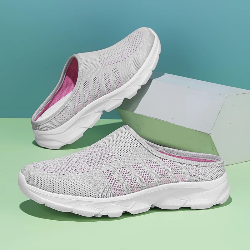 2024 الصيف شبكة حذاء كاجوال تنفس نصف المتسكعون موض...