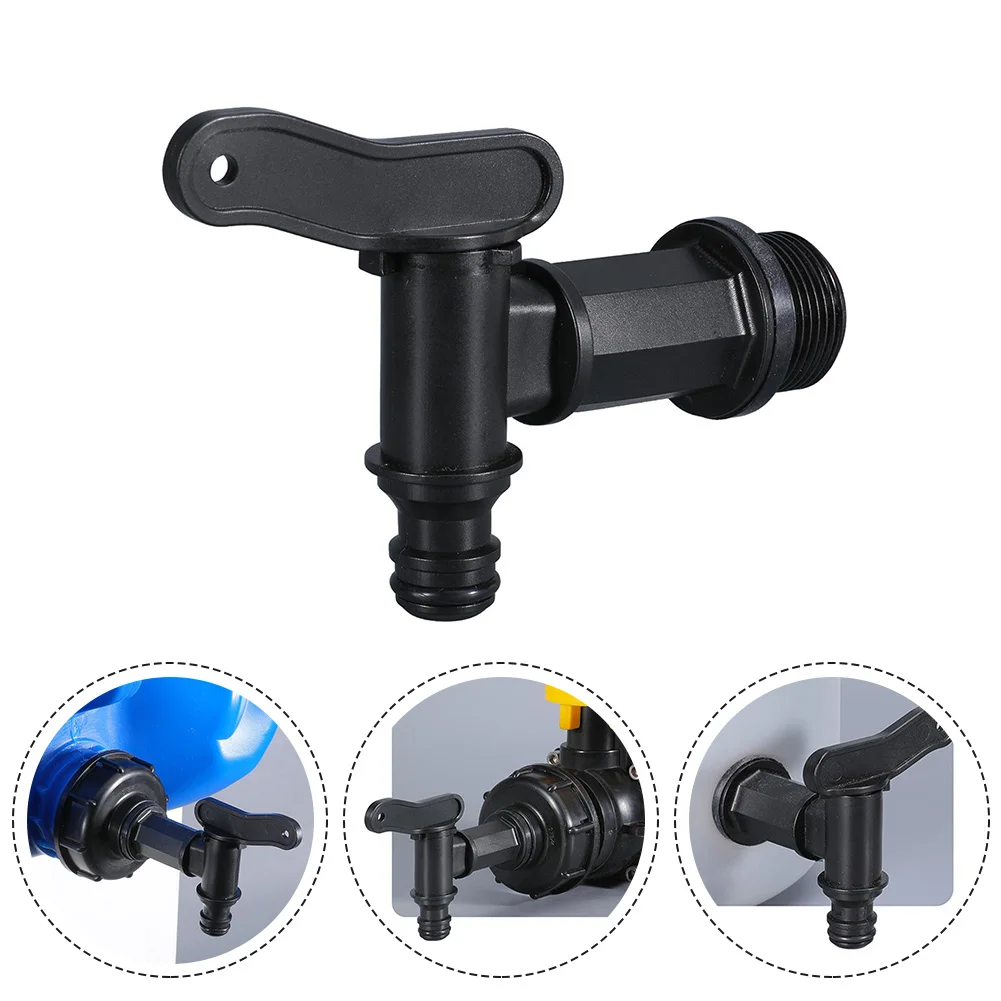 

Plastic Tap And Nut For Rainproof Snap Black 17mm Household Bucket Connector Ventilation Faucet Switch Garden Hose Connection