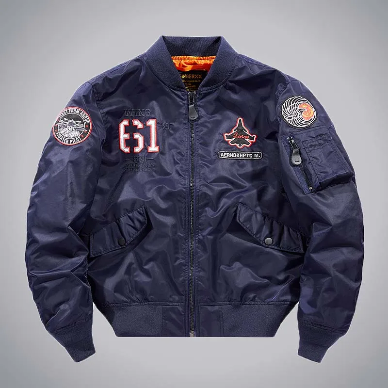 

European and American Air Force Embroidery Coat 2022 New Men's Flight Jacket Fashion Embroidery Baseball Shirt