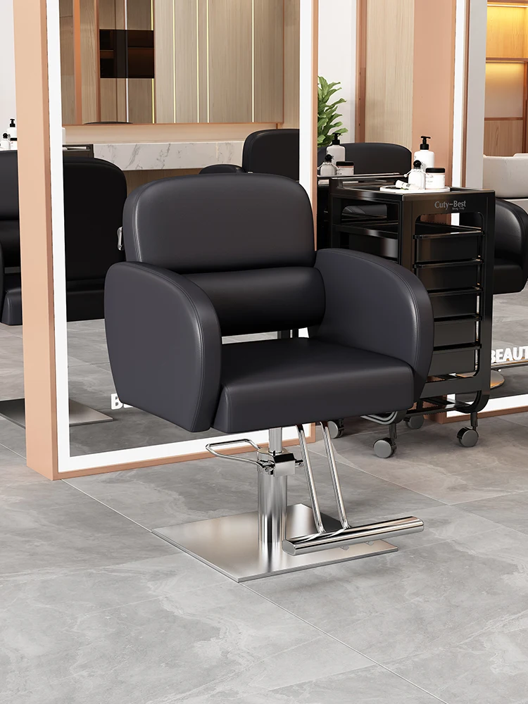 

Swivel Barbershop Lift Barber Chair Professional Perm Barber Chair Hair Dyeing Comfort Cadeira De Barbeiro Beauty Furniture KMBC