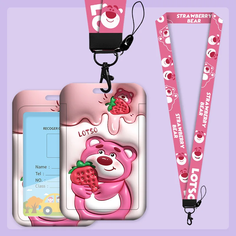 Card Holder Disney Women's Cartoon 3D Expansion Card Case Mickey Mouse Pooh Bear StellaLou Bank ID Bags For Girls