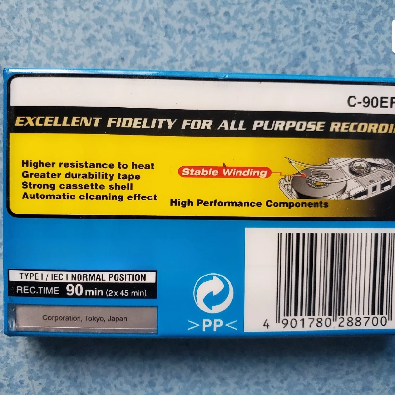1PC EF90 Minutes Blank Tape High Clarity Magnetic Audio Tape Standard Cassette Blank Recorder Tapes audio cassette tape