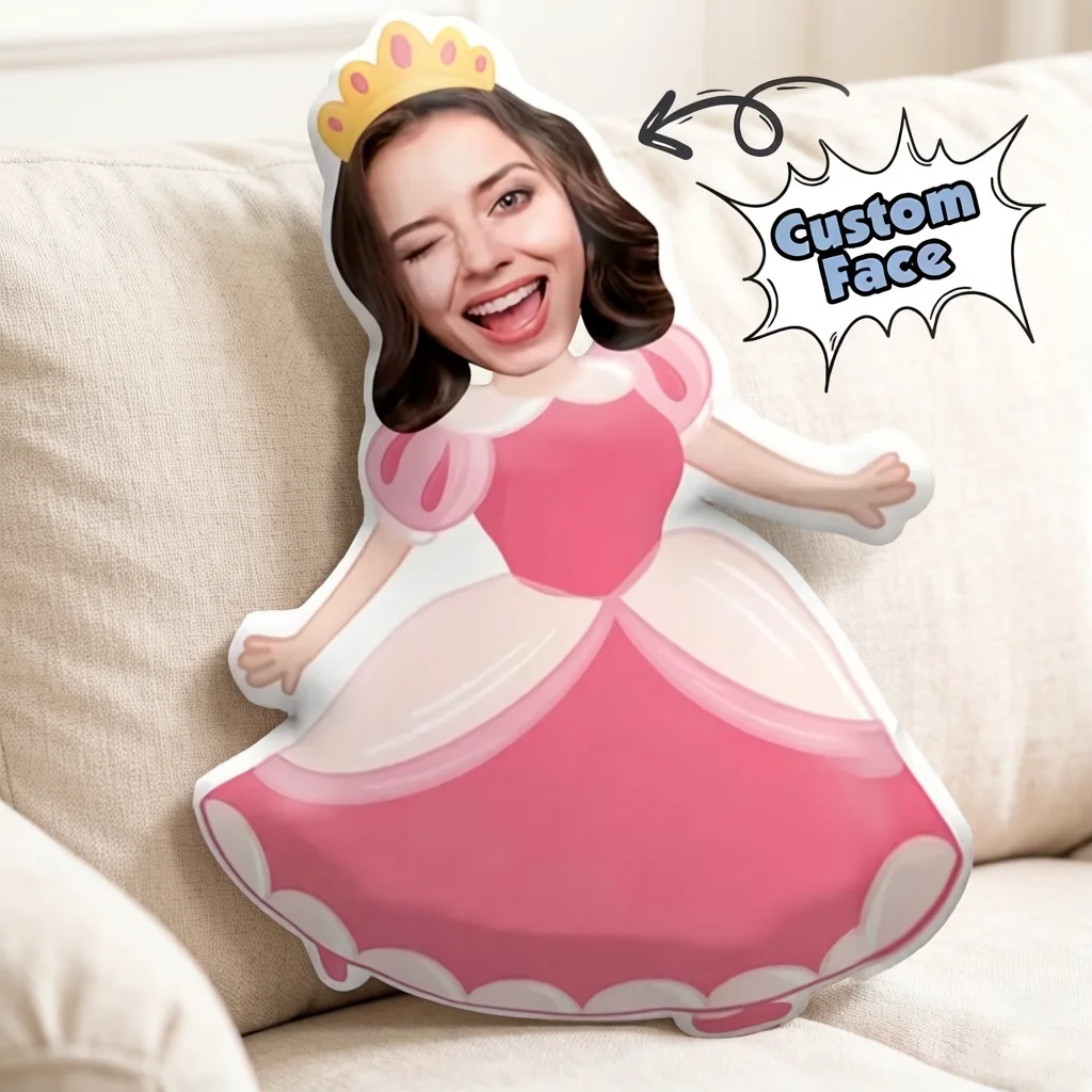 녹색 산타클로스 개인 맞춤형 얼굴 플러시 베개 남성과 여성 모두를 위한 완벽한..