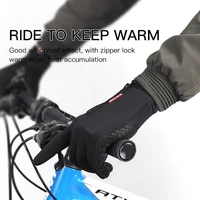 Winter Warm Cycling Gloves Bicycle Warm Touchscreen Full Finger Glove Waterproof Outdoor Bike Skiing Fishing Motorcycle Riding 2