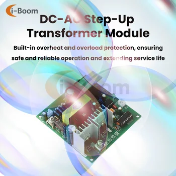 Inverter di Tensione da DC 12-14.5V a AC 220V 200W, Modulo di Alimentazione Stabilizzata con Interruttore e Interfaccia Ventola PH2.0, Modulo Boost