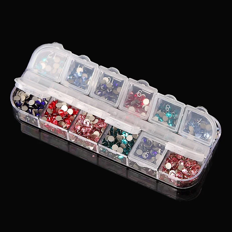 Scatola Portaoggetti In Plastica Trasparente A Doppia Fila A 12 Griglie Con Coperchio Aperto Indipendente Ideale Per Pillole Di Gioielli Altri Display