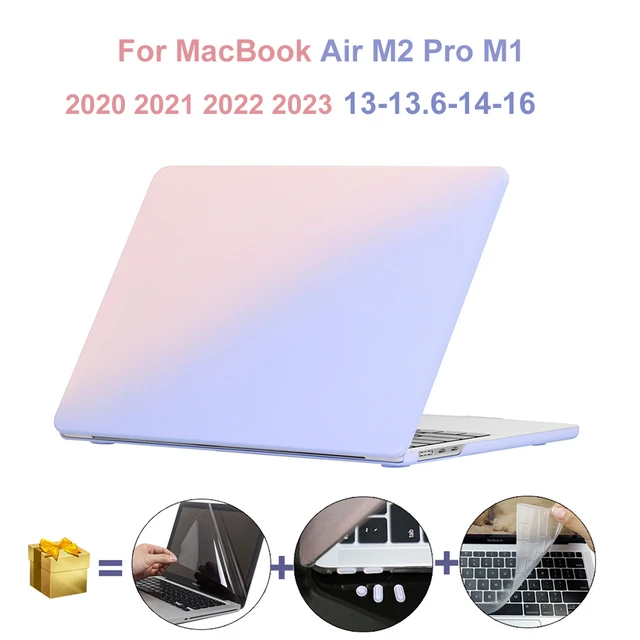 Acheter Étui pour ordinateur portable pour MacBook Air 13 étui M2 Macbook  Pro 13 étui 2020 Air M1 housse Funda Macbook Pro 14 étui 2021 accessoires