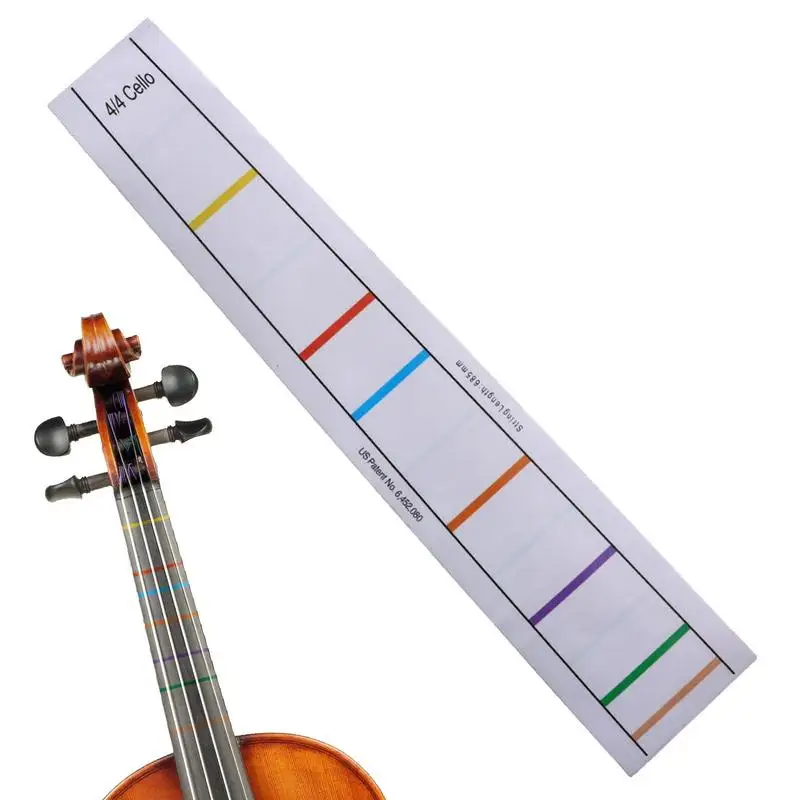 4/4 1/2 1/4 3/4 1/8 Professional Cello Finger Position Marker Sticker Contrabass Electric Cello Exercise Fingering Stickers Cello Sticker Accessory