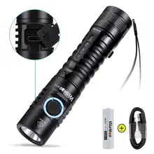  Wurkkos FC11 USB C Rechargeable 18650 LED Flashlight 1300LM LH351D 90 CRI with Magnetic Tail 2 Groups 