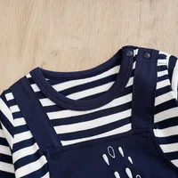 Baby Boys Girls Unisex Newborn Onesies Romper 0-18 Months Toddler Clothing Infant Long Sleeve Striped elephant cotton Jumpsuit 3