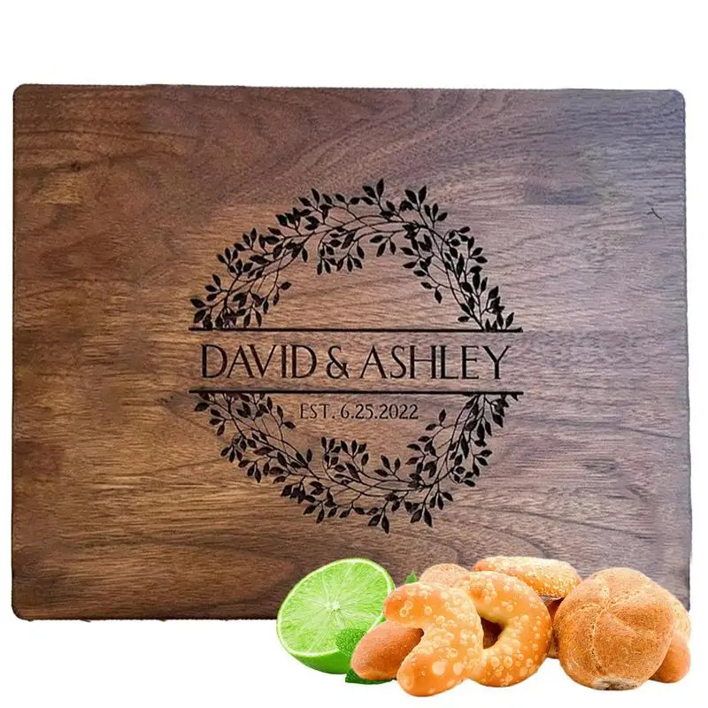 

Walnut Wood Cutting Board For Kitchen Large Wooden Chopping Board Walnut Cutting Board Newlywed Couple Parents Anniversary