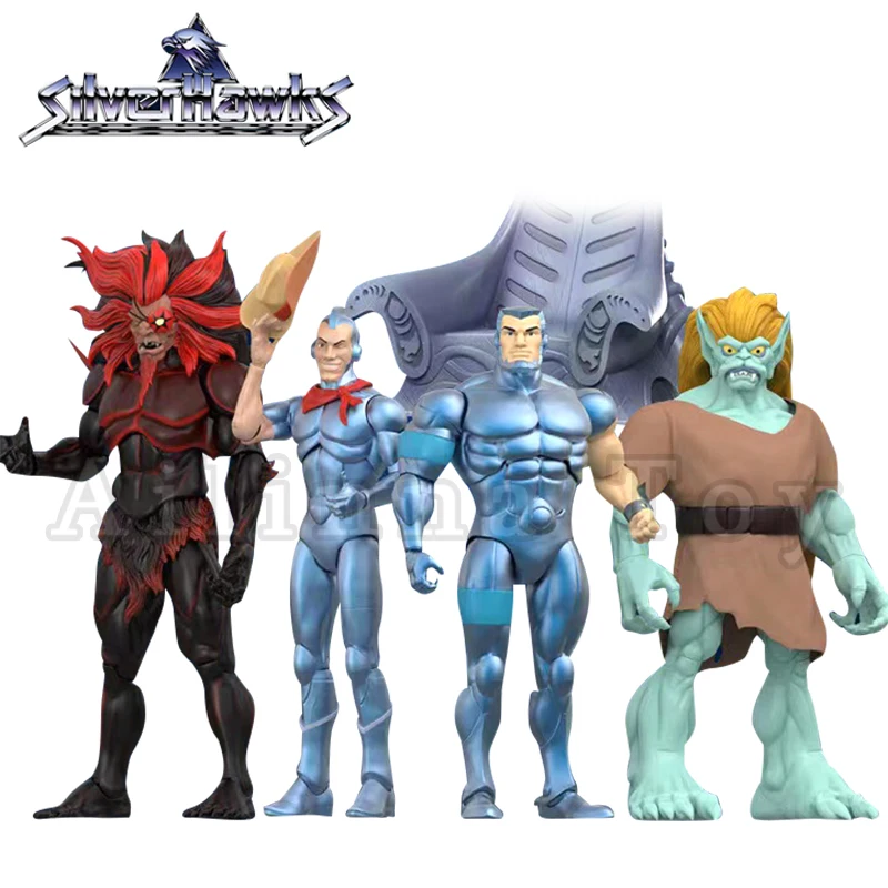 Super7 Silverhawks 7inches Action Figure Wave 2 Steelwill MonStar Windhammer Anime Collection Movie Model For Gift Free Shipping