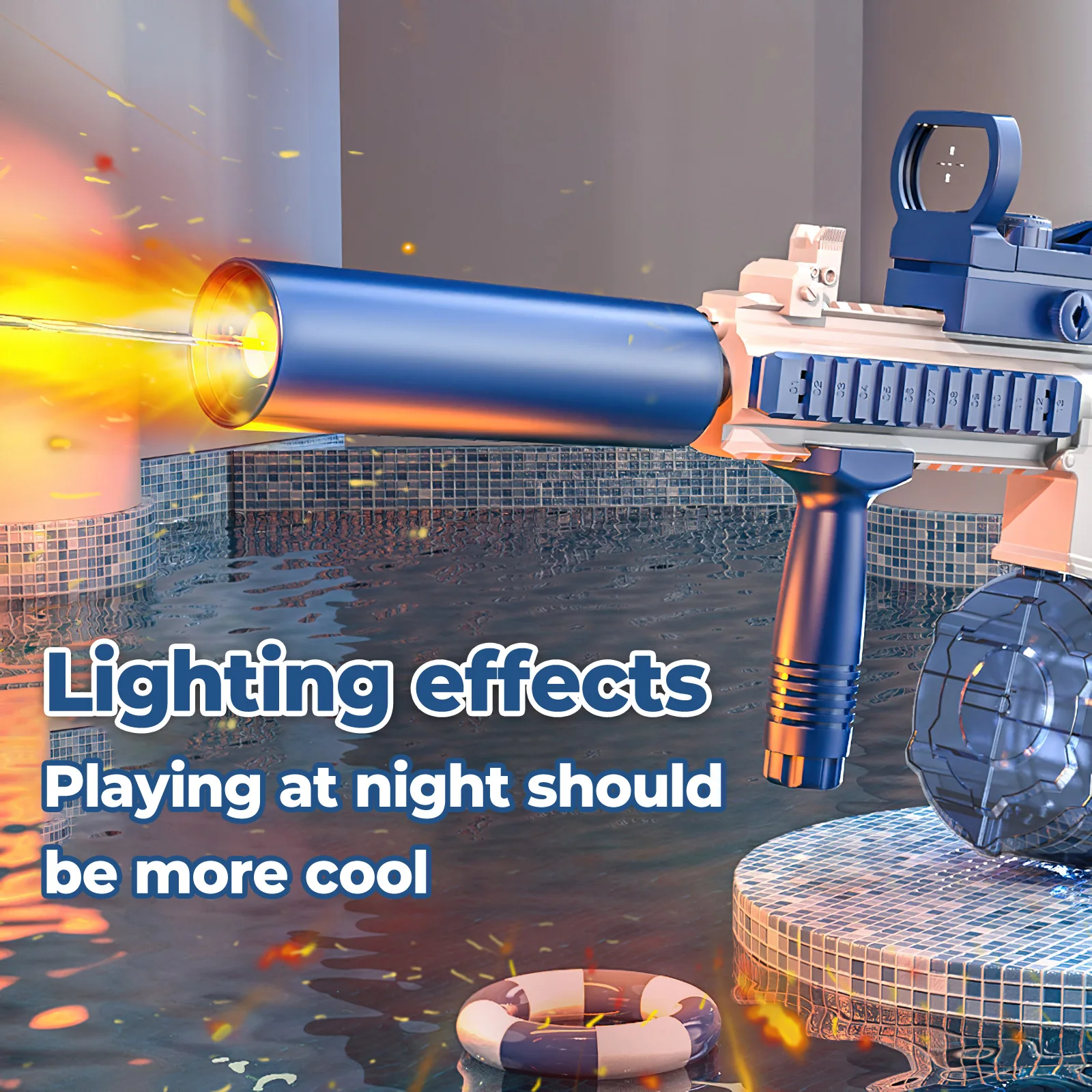 M416 Water Gun Electric Automatic Airsoft Pistol Spurt Fire Water Guns Swimming Pool Beach Party Game Outdoor Water Toy for Kid 5