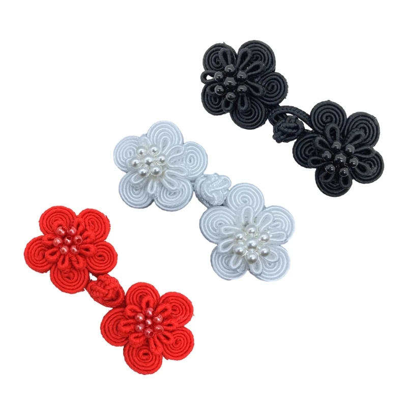 Chinese Closure Buttons for DIY Enthusiasts Cheongsam Accessories Sew On Sewing Buttons Fasteners for DIY Sewing metal heart buttons with rhinestone for needlework coats cardigan suit glitter decorative apparel sewing diy crafts supply 6pcs