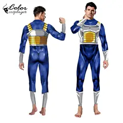 Color Cosplayer Anime Printed Fancy Outfit Long Sleeve Cosplay Adult Costume Catsuits Muscle Mens Bodysuit Tight Zentai Jumpsuit