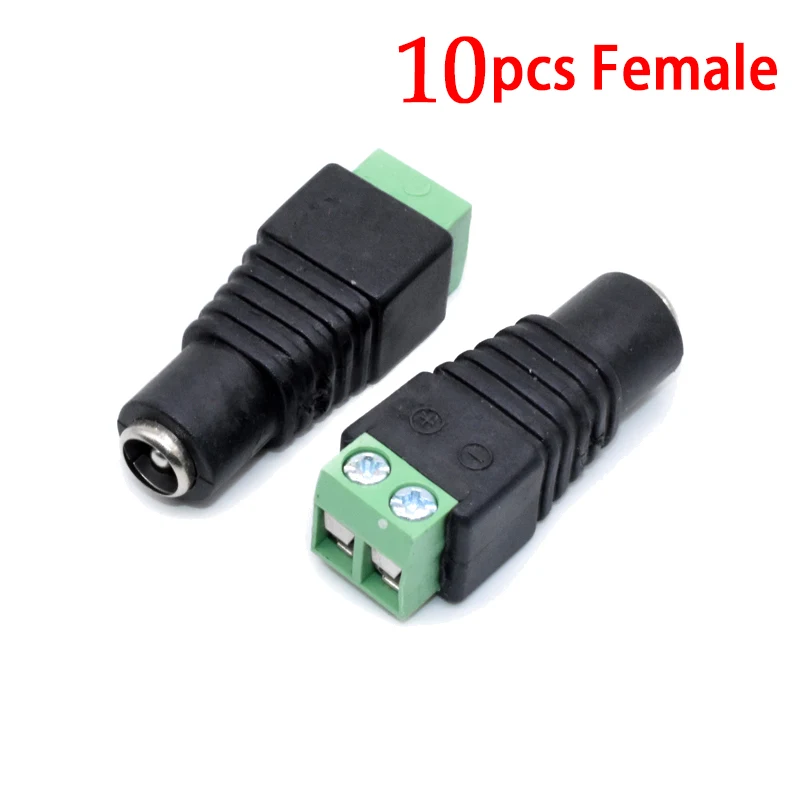 5 Connettori Jack DC 12V Maschio-femmina 2,1x5,5mm Per Alimentatore CCTV - Foto 4