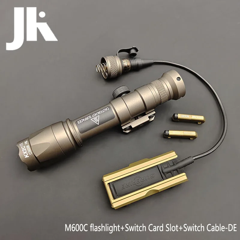 

Surefir M300 M600 Tactical Flashlight M600C Scout Lamp Pressure Switch Weapon Light Pocket pad card slot Card slot wire control