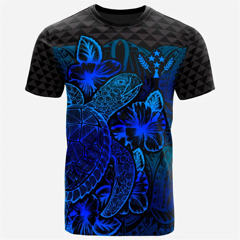 

3D Pohnpei Polynesian Culture Tribal Island Retro Tattoo Printing T Shirt Maori Tattoo Graphic T-shirts For Men Vintage Clothing