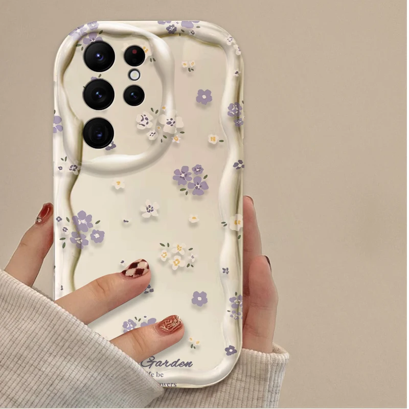 Elegant Rose Wave Floral Phone Case Cover