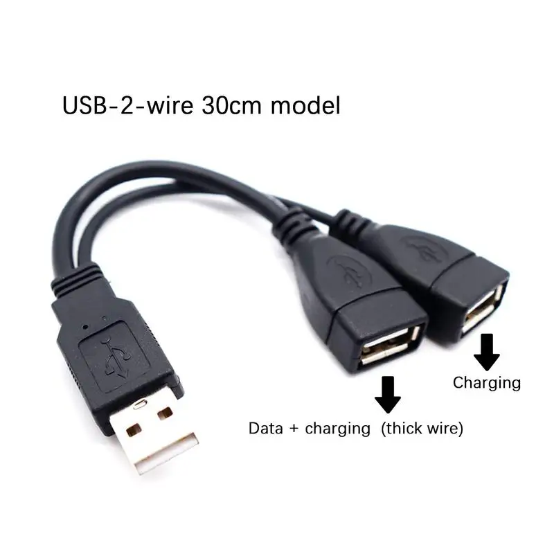 USB Splitter 2 In 1 Out High-Speed Y Cable USB Port Splitter USB Y Splitter USB Splitter Cable for Keyboard Printer Laptop