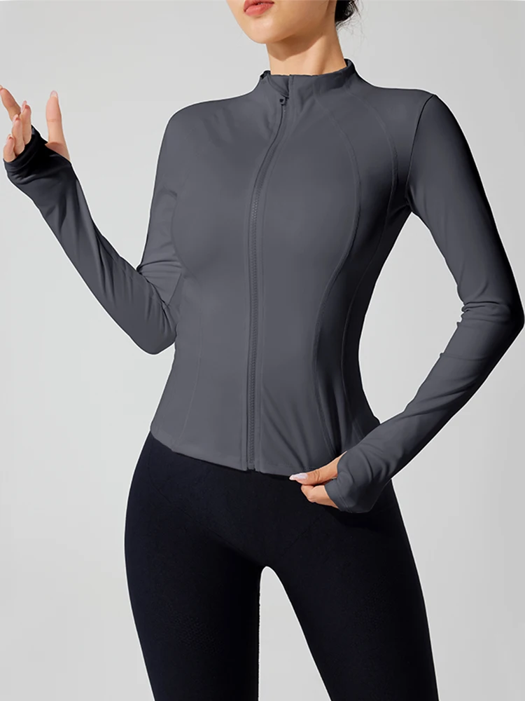 2024 Full Zipper Windproof Winter Outdoor Gym Fitness Coats Women's Jackets - Image 2