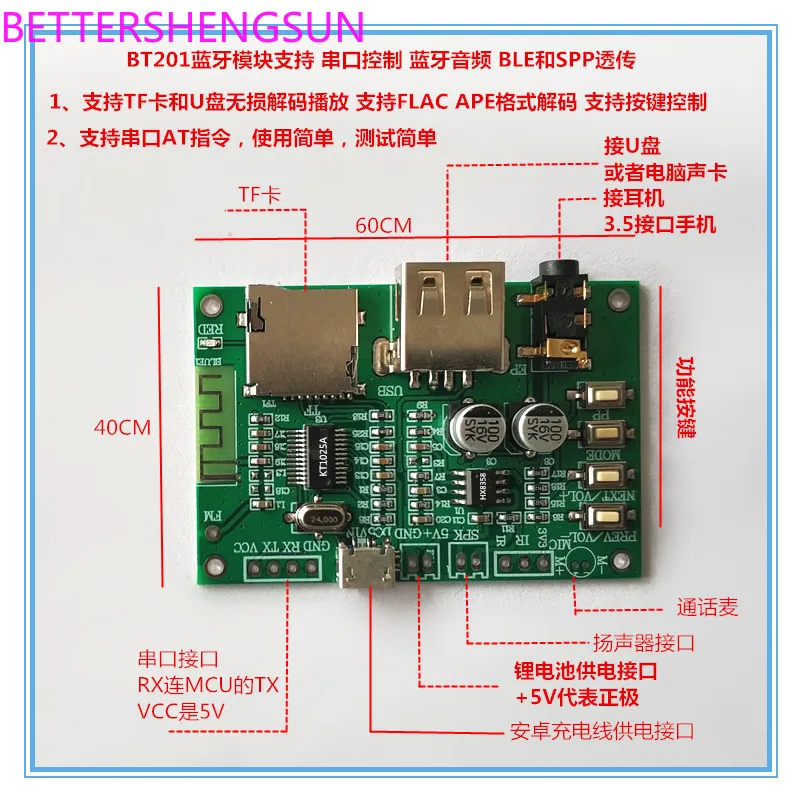 

Двухрежимный приемный модуль Bluetooth Bt201 5,0, плата аудио усилителя без потерь, динамики с креплением на автомобиле, гарнитура «сделай сам», TF-карта