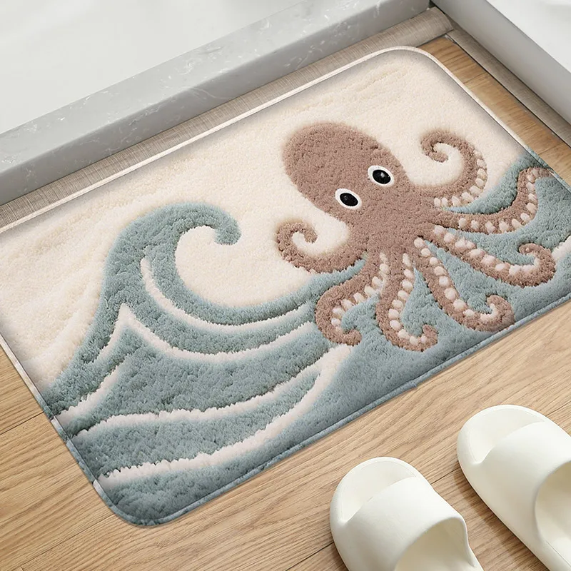 Underwater World Pattern Water-Absorbing Comfort Mat for Bathroom and Home Décor