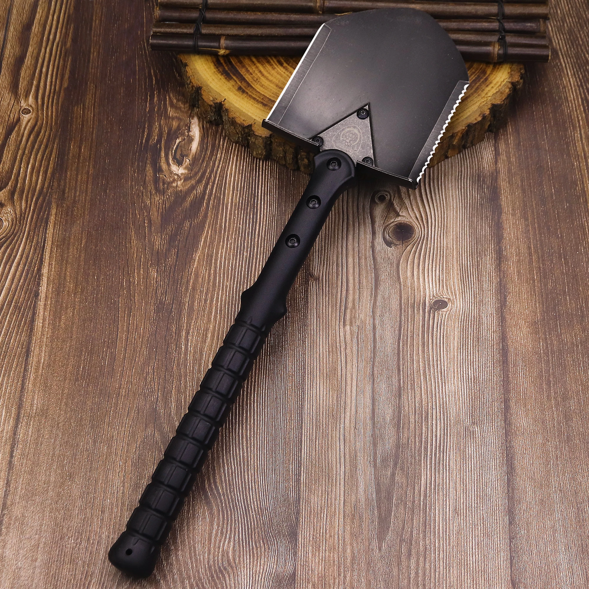 WPKOPYA U.S.A  440c Outdoor Multi-purpose fiberglass handle tactical shovel, jungle camping survival shovel, vehicle shovel 4