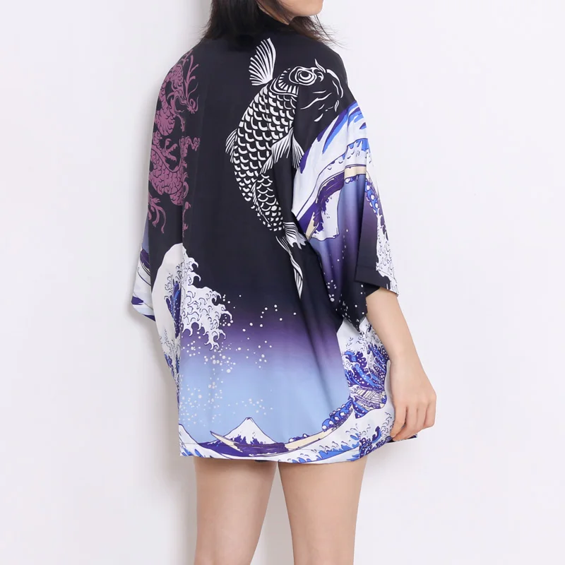 Japanese Kimono Yukata Samurai Kimono Man Cat Print Shirt Clothing Harajuku Cardigan For Men Traditional Haori Women japanese kimono cardigan japanese kimono japanese kimono shirt