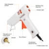 Hot Glue Gun Adjustable Constant Temperature Home Repairs DIY Crafts 150W AC100-240V White HL F Hot Melt Glue Gun Hot Glue Gun 3