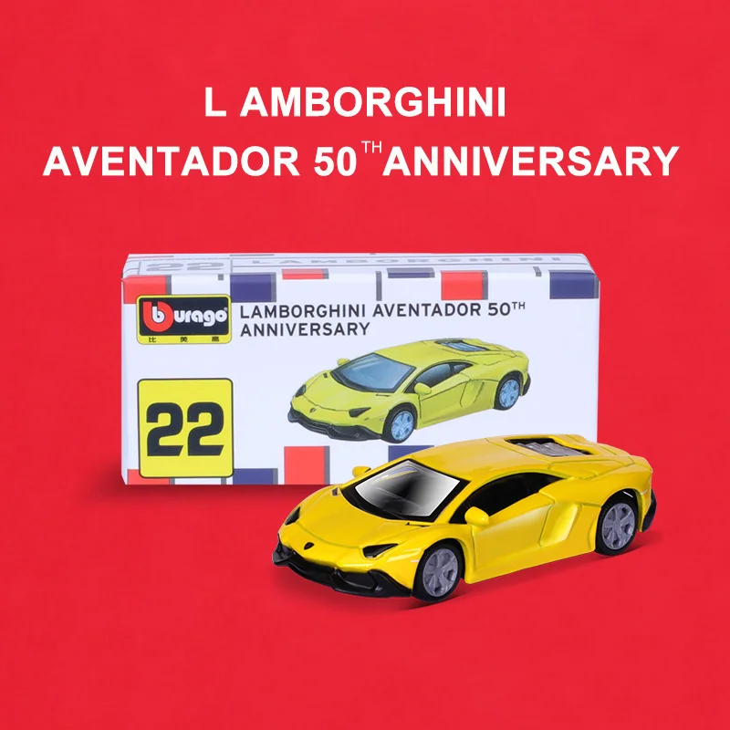 

Миниатюрная модель автомобиля Bburago 1:64, AMBORGHINI шатендор, 50-я годовщина, литый под давлением автомобиль, Реплика, коллекционная игрушка для мальчика, подарок