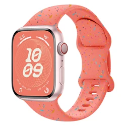 Enhanced Sport Silicone Loop Band - Soft and Durable Strap - 38mm 40mm 41mm (Flame)