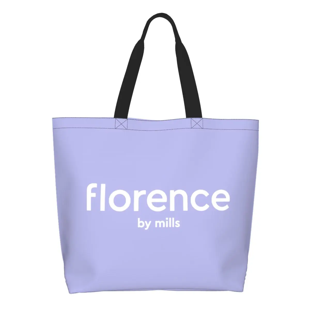 

Florence By Mills Groceries Shopping Tote Bag Women Cute Canvas Shoulder Shopper Bags Large Capacity Handbags