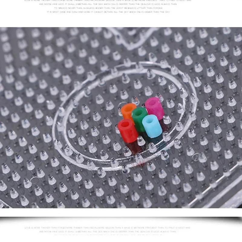 4PCS 2.6mm/5mm Fuse Beads Transparent Big Square Pegboards Ironing Beads Boards DIY Material Template Melting Beads Pegboard 5