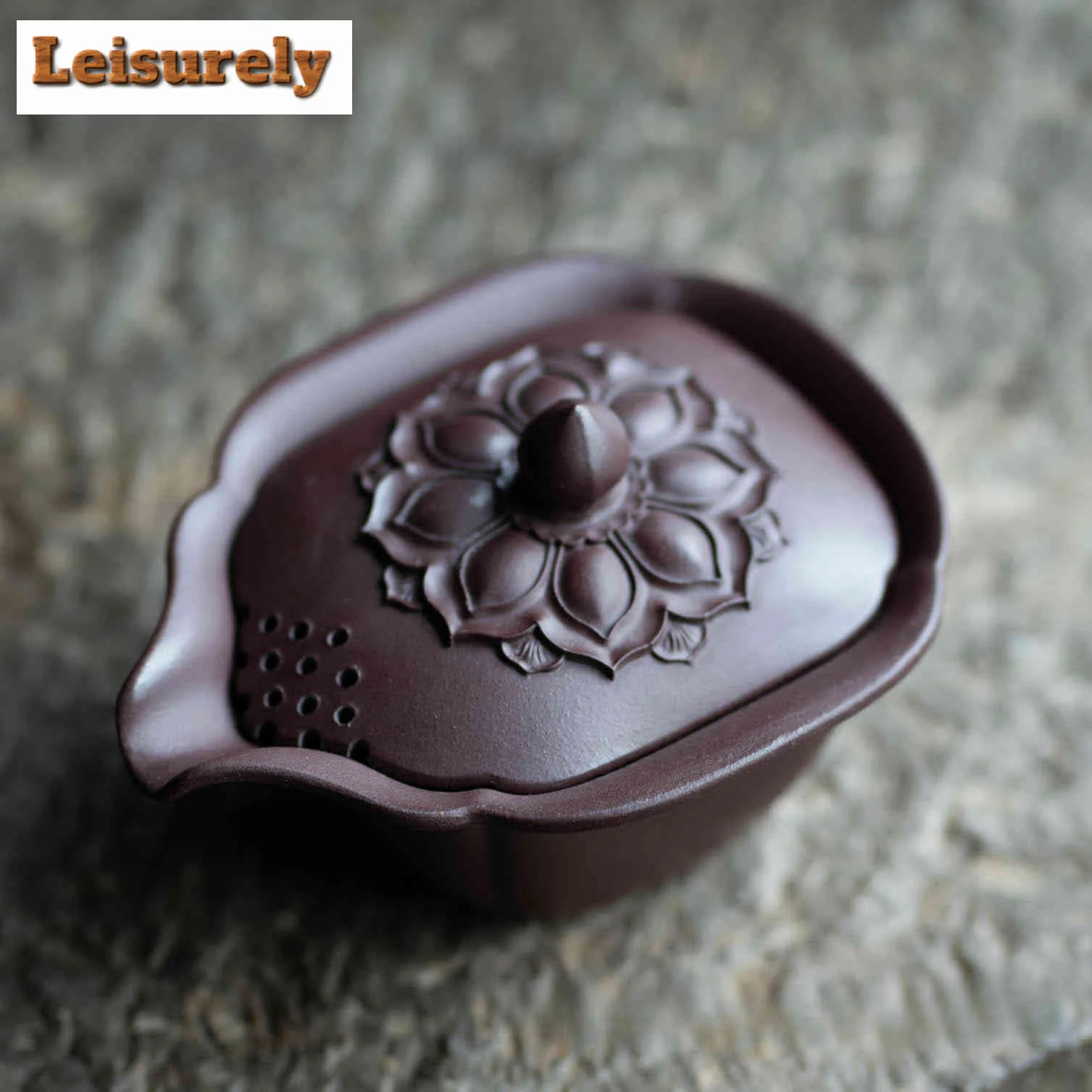 150ml Retro Yixing Purple Clay Teapots Handmade Lotus Flower Hand Grab Pot Raw Ore Mud Kettle Zisha Tea Set Cafes Supplies Craft