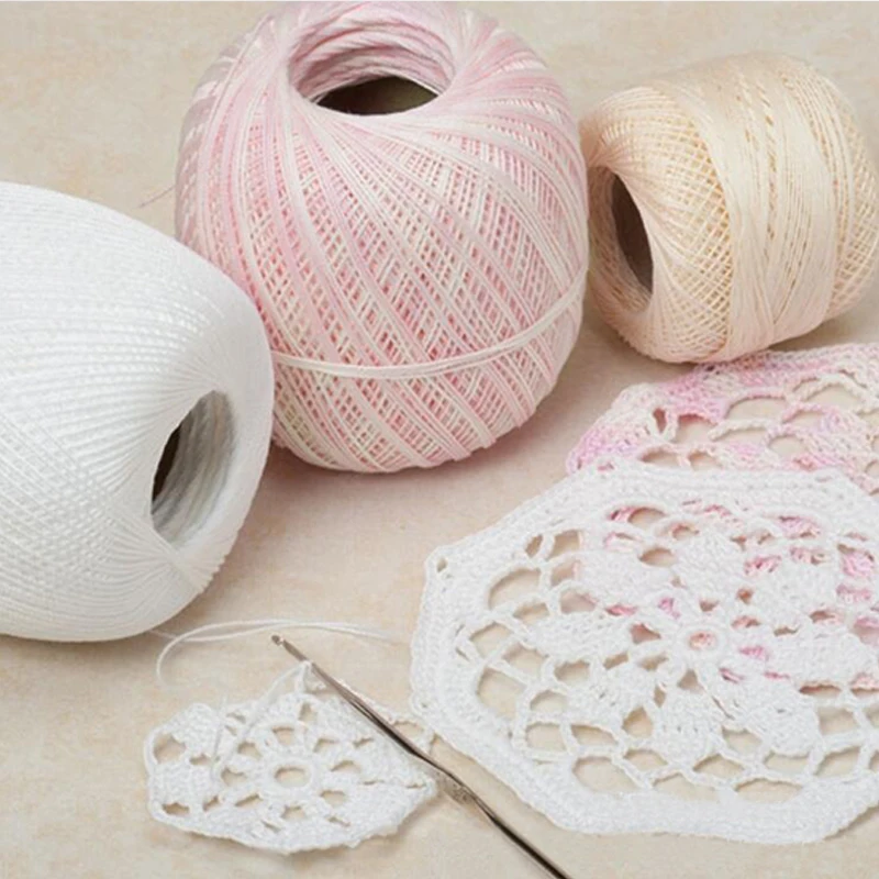 50g/Roll Crochet Yarn Colorful Crocheting Cotton Combed Yarn For Handmade Knitting Sweater Hats Scaft Thread DIY Sewing Supplies 3