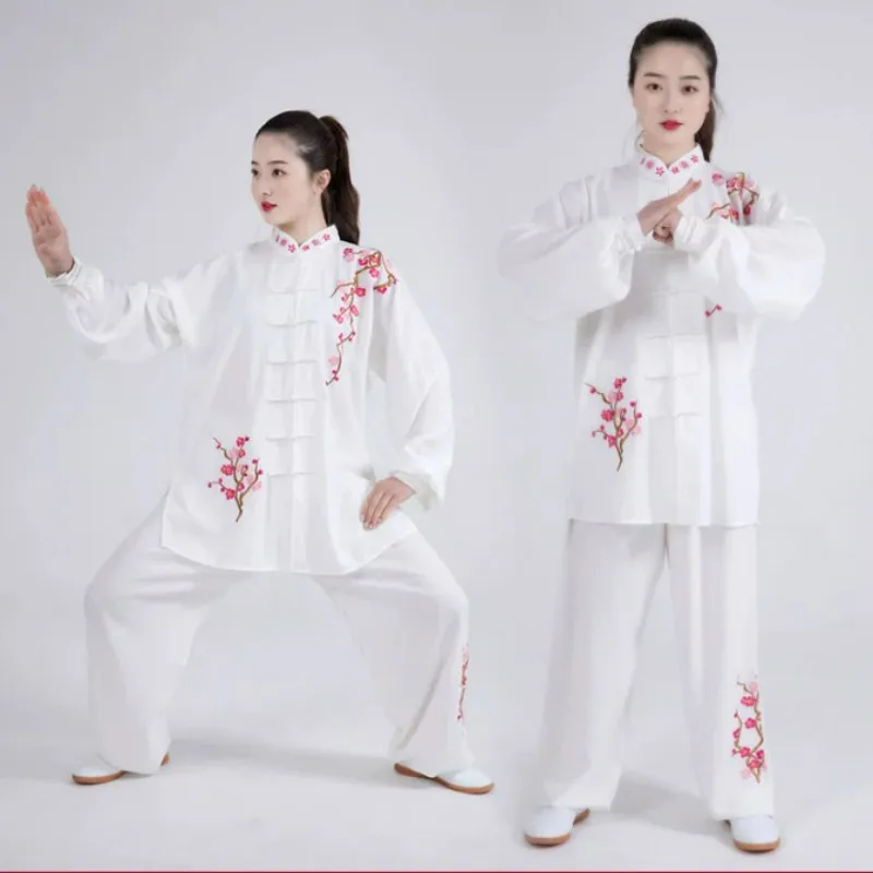 Unisex Tai Chi taiji kung fu uniforms Chinese Style Embroidery clothing Shaolin wushu Morning Exercise Costumes tai chi clothing chinese traditional costume