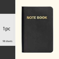 Elegant A7 Leather Pocket Notebook - Portable and Stylish Diary (Black)