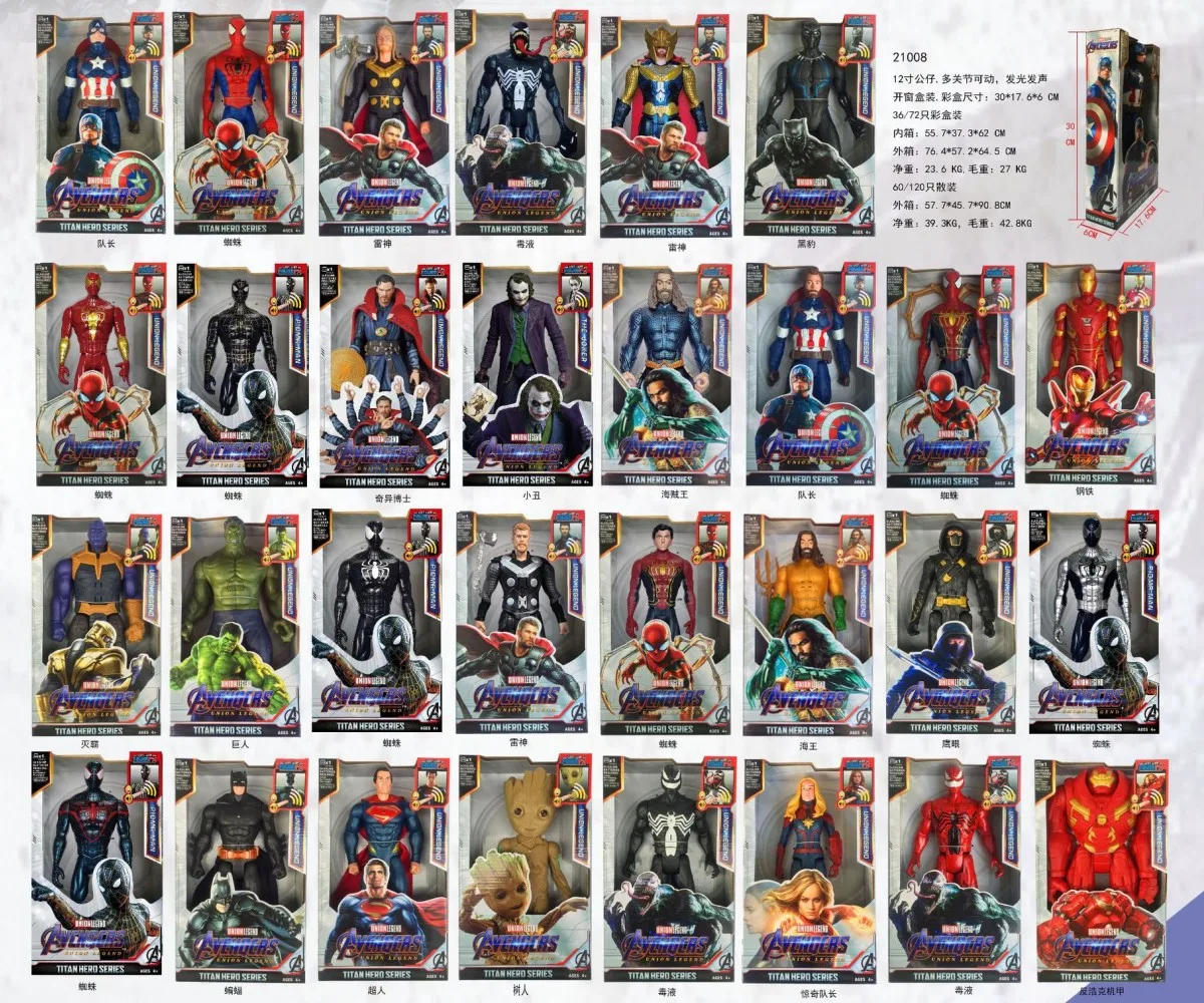 

12-дюймовый Marvel игрушка Мстителей Thanos Hulk Человек-паук Железный человек Капитан Америка Тор Черная пантера со звуком и фотоэлементами игрушка