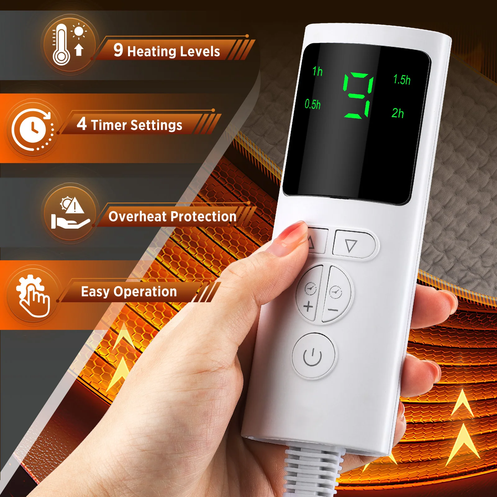 Electric Heating Pad Back Support Belt with Temperature Control Office Home Use Warming Blanket for Waist Hand Leg Abdomen