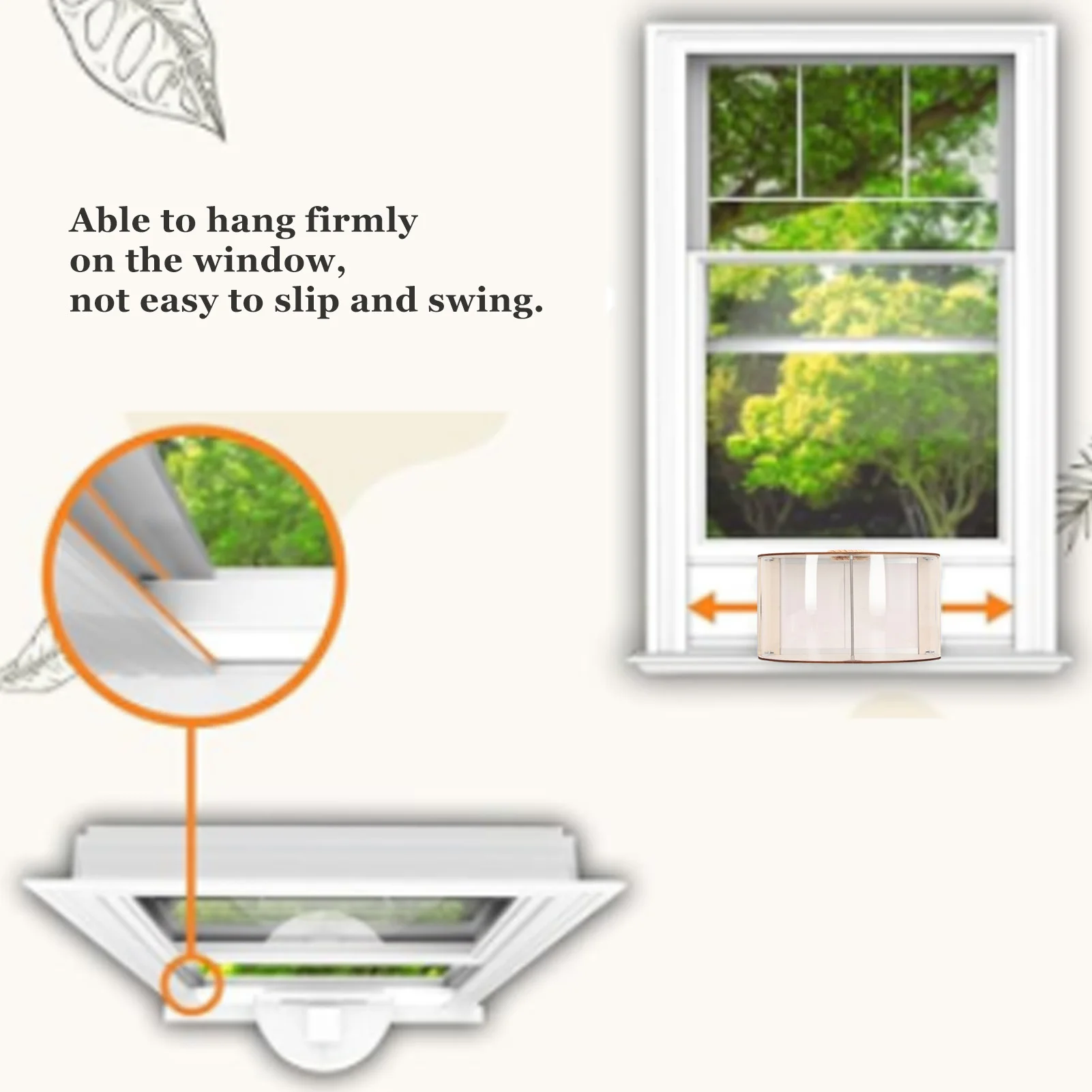 Window Bird Feeder Inside House Rain Proof Adjustable Inlet Stable 180&deg; Clear View Birds Feeder For Bird Watching